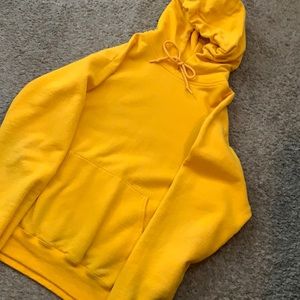solid yellow hoodie